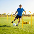 Football training passing arcs made of 34mm PVC