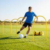 Football training passing arcs made of 34mm PVC