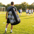 Football carry bag with 12 footballs, durable mesh
