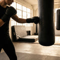 Boxing gloves and hand wraps bundle, PU leather for combat sports
