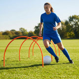 Football training passing arcs made of 34mm PVC