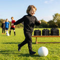 Junior quarter zip tracksuit top made from polyester for indoor sports
