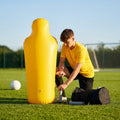 Inflatable football mannequins available in multiple sizes for training use