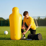 Inflatable football mannequins available in multiple sizes for training use