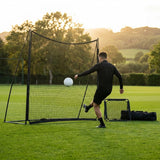 Large football rebound net with galvanised steel frame for training