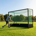 Aluminium hockey goal with reinforced frame for professional use