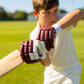 Coloured cricket batting gloves with English Pittard leather palm