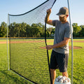 Heavy-duty baseball netting panels for indoor and outdoor use