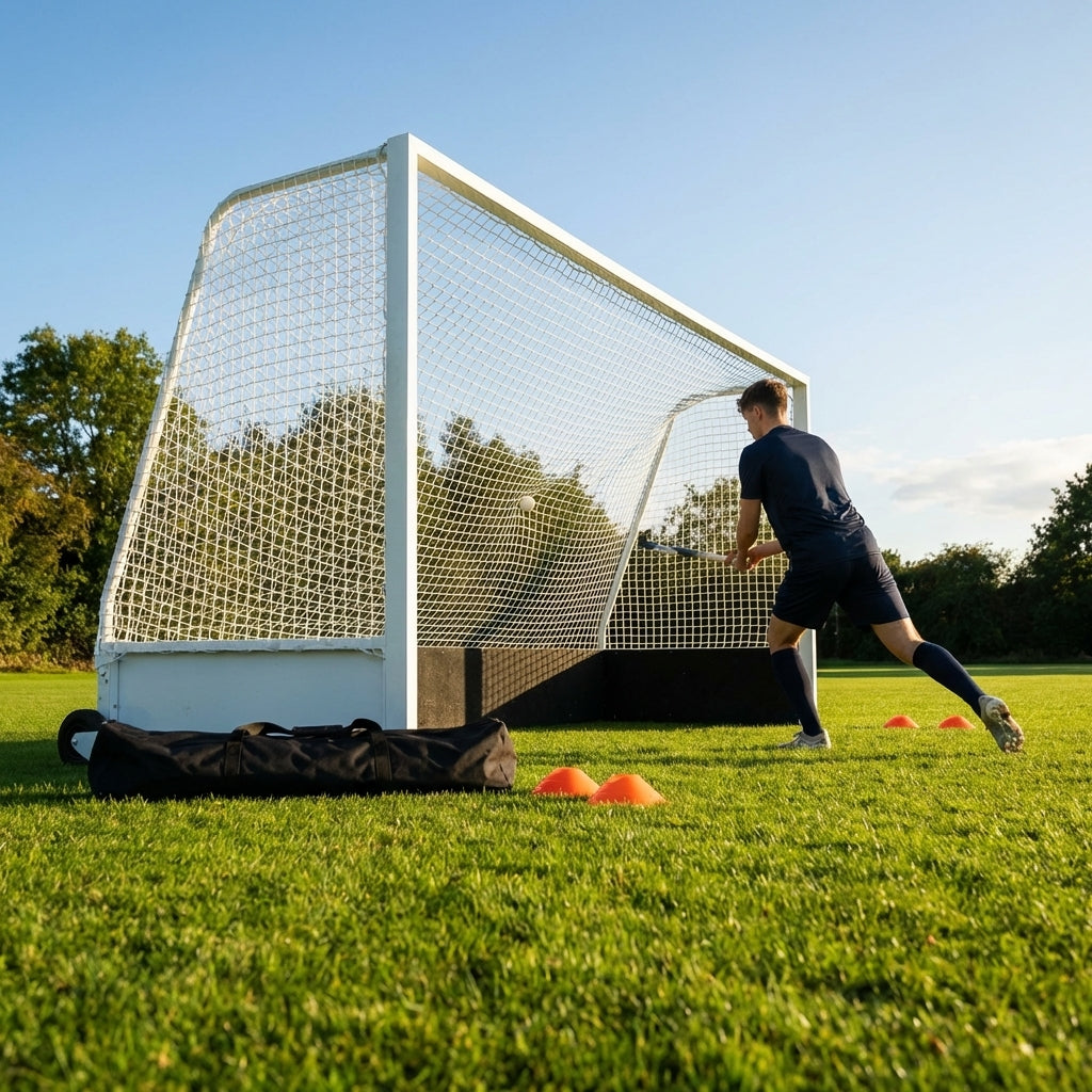 Replacement goal nets made from 5-ply knotless polyester in various sizes