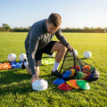 Mini flat disc markers in assorted colours for indoor and outdoor training
