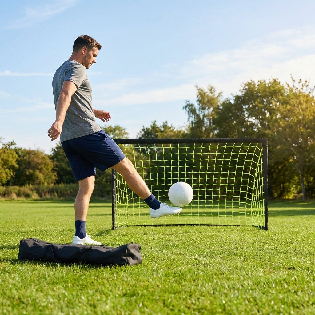 Aluminium Folding Football Goal in various sizes and colours, ideal for training and matches