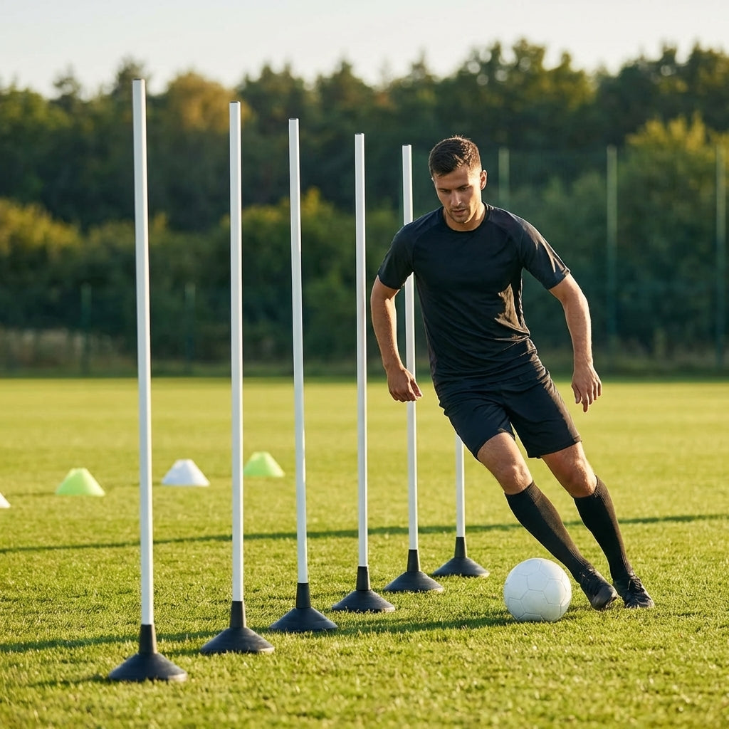 Slalom training poles in vibrant colours for agility training
