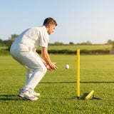 Cricket training stump with ground spike for outdoor practice