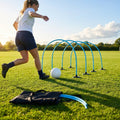 Football training passing arcs made of 34mm PVC