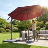 Cantilever garden parasol with 3m UV30+ canopy and steel frame