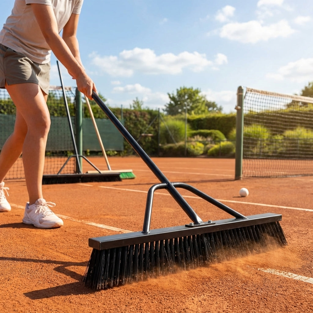 Tennis Court Drag Brush with Heavy-Duty Nylon Bristles