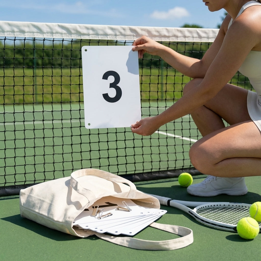 A4 PVC number plates for sports pitches and courts