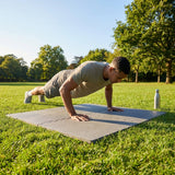 Rubber gym flooring mats, 50cm x 50cm, recycled rubber