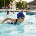 Kids' silicone swimming caps in a variety of colours for pool use