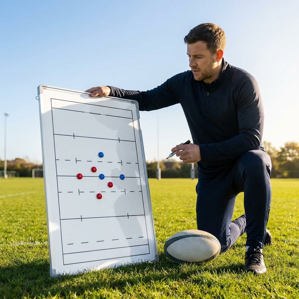 Double-sided coaching board with aluminium frame and accessories