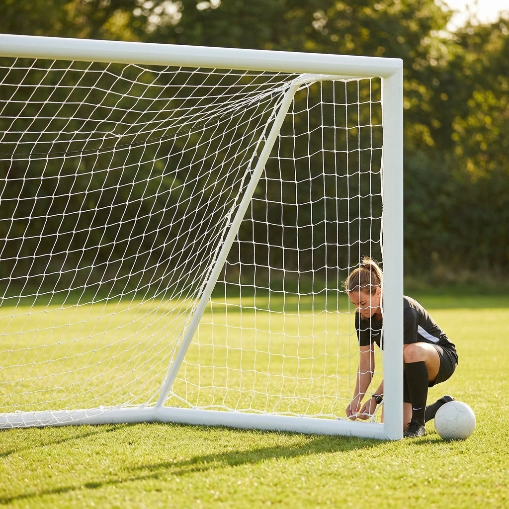 12ft x 4ft Football Goal Nets in HDPE for Schools and Clubs