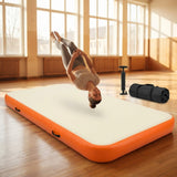 Inflatable gymnastics mat for home and gym use
