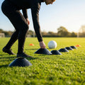 Black rubber arc bases for indoor and outdoor training