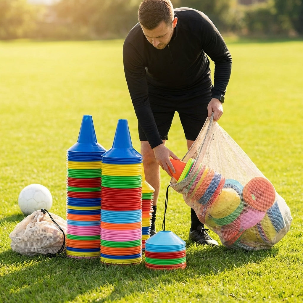Mini Training Marker Cones for sports training in multiple colours