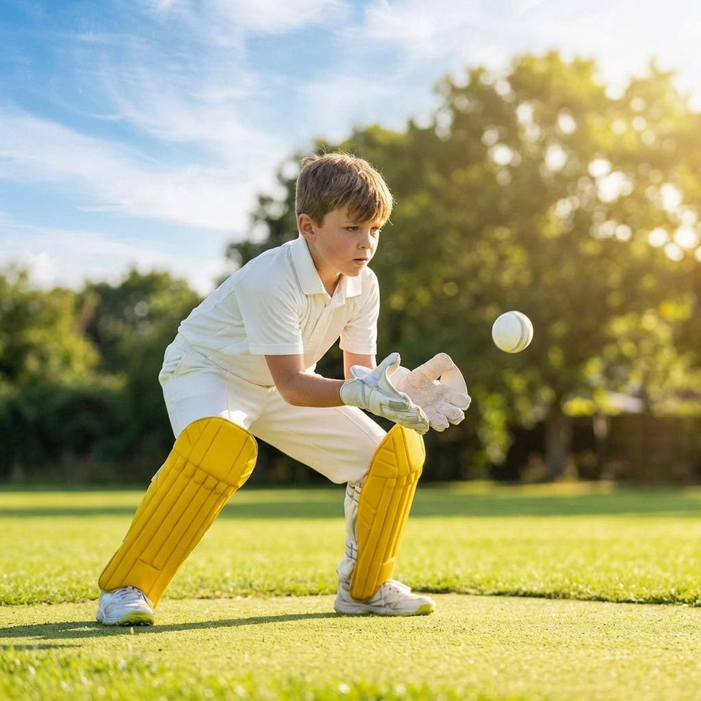Wicket keeping pads in various sizes and colours, perfect for cricket matches
