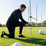 Pack of 8 agility pole clips made from weatherproof PVC