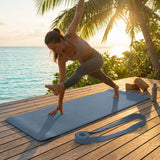 PU Yoga Mat in calming colours, 5mm thick, non-slip surface
