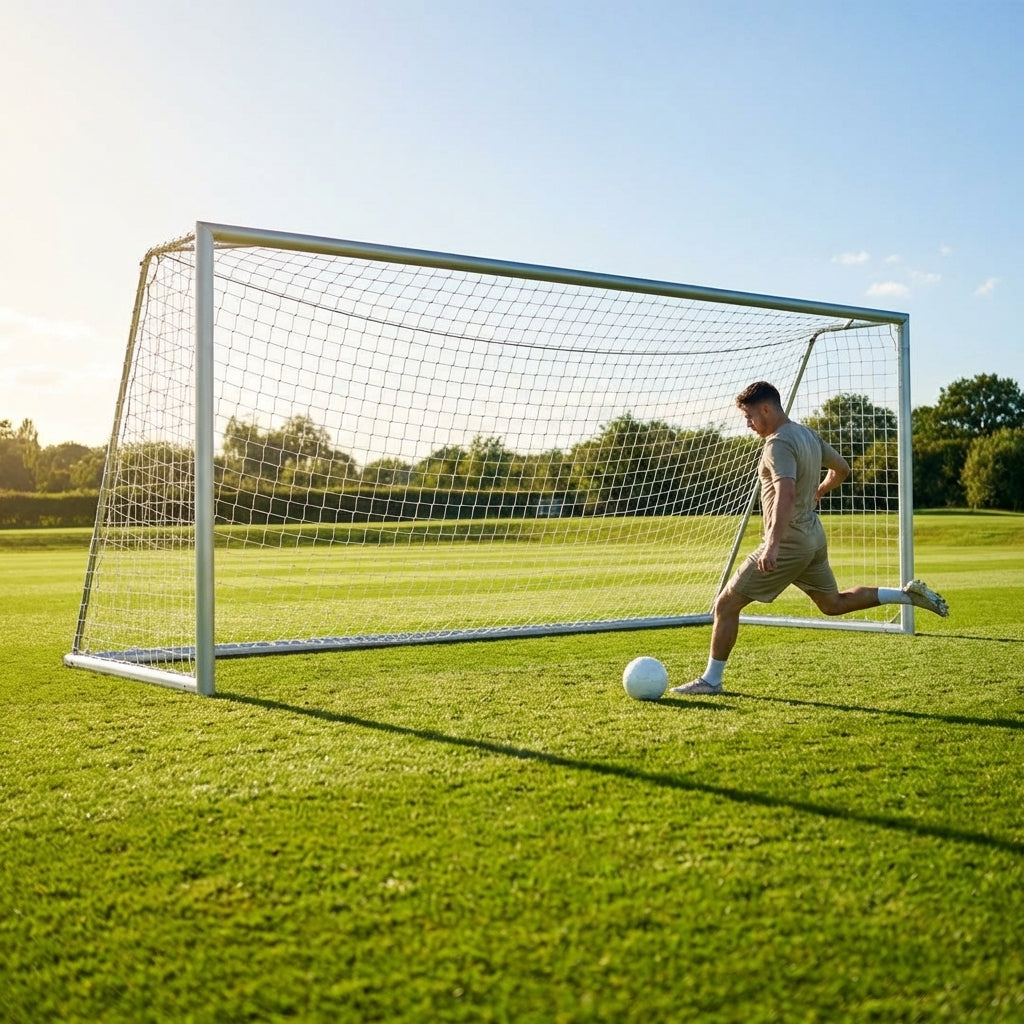16ft x 7ft aluminium football goal for youth teams
