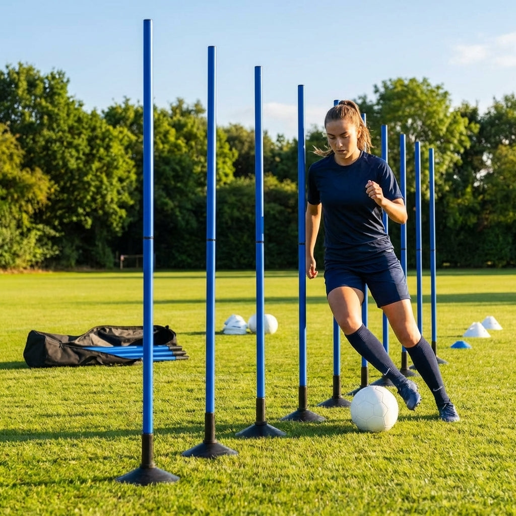 Slalom training poles in vibrant colours for agility training