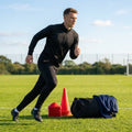 Men's full zip tracksuit in black and navy blue