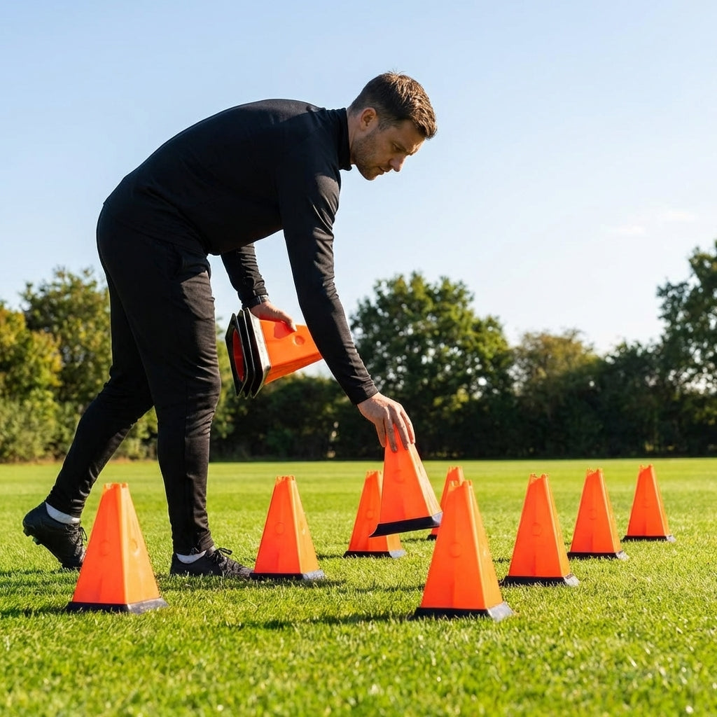 Training cones for sports practice, durable 12-inch cones