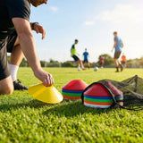 Vibrant flat disc markers for sports training