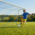 Multi-colour football goal nets for full-size goals