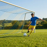 Multi-colour football goal nets for full-size goals