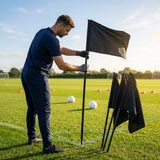 Customisable football corner flags in various colours and weatherproof design