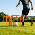 Football training passing arcs made of 34mm PVC