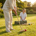 Senior Pro Croquet Set with wooden mallets and coloured balls