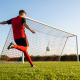Multi-colour football goal nets for full-size goals