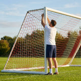 Football goal nets 24 x 8 ft, durable HDPE for clubs and schools