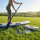 Adjustable paddle board paddles for water sports in aluminium and carbon fibre