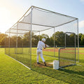 Black baseball batting cage nets made from HDPP twine for indoor and outdoor use