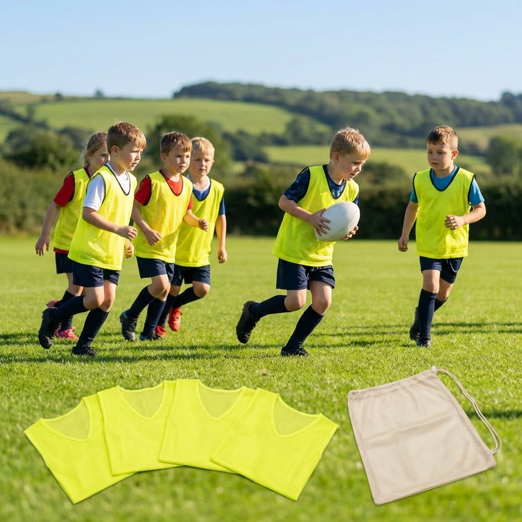 Rugby Training Bibs in Various Colours and Lightweight Mesh