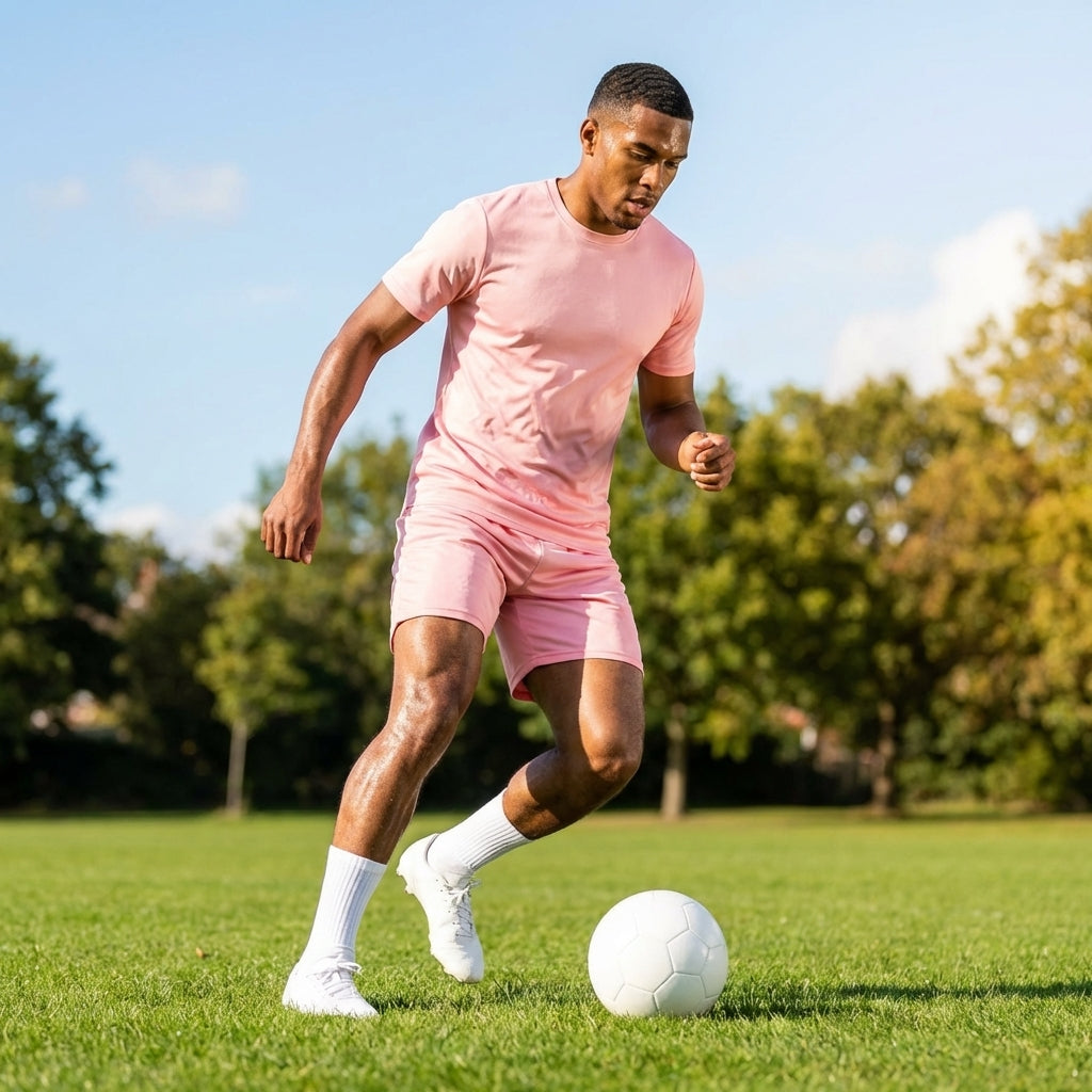 Men's football shorts in various colours, breathable polyester sportswear