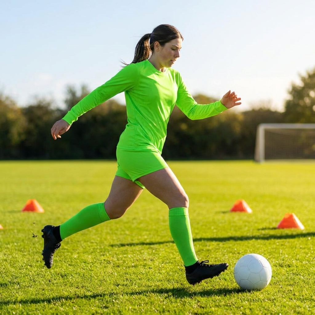Women's Football Kit with Long Sleeve Shirt and Shorts