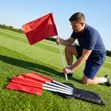 Customisable football corner flags in various colours and weatherproof design