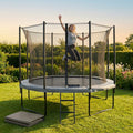 Garden trampoline with enclosure net, ideal for outdoor fun